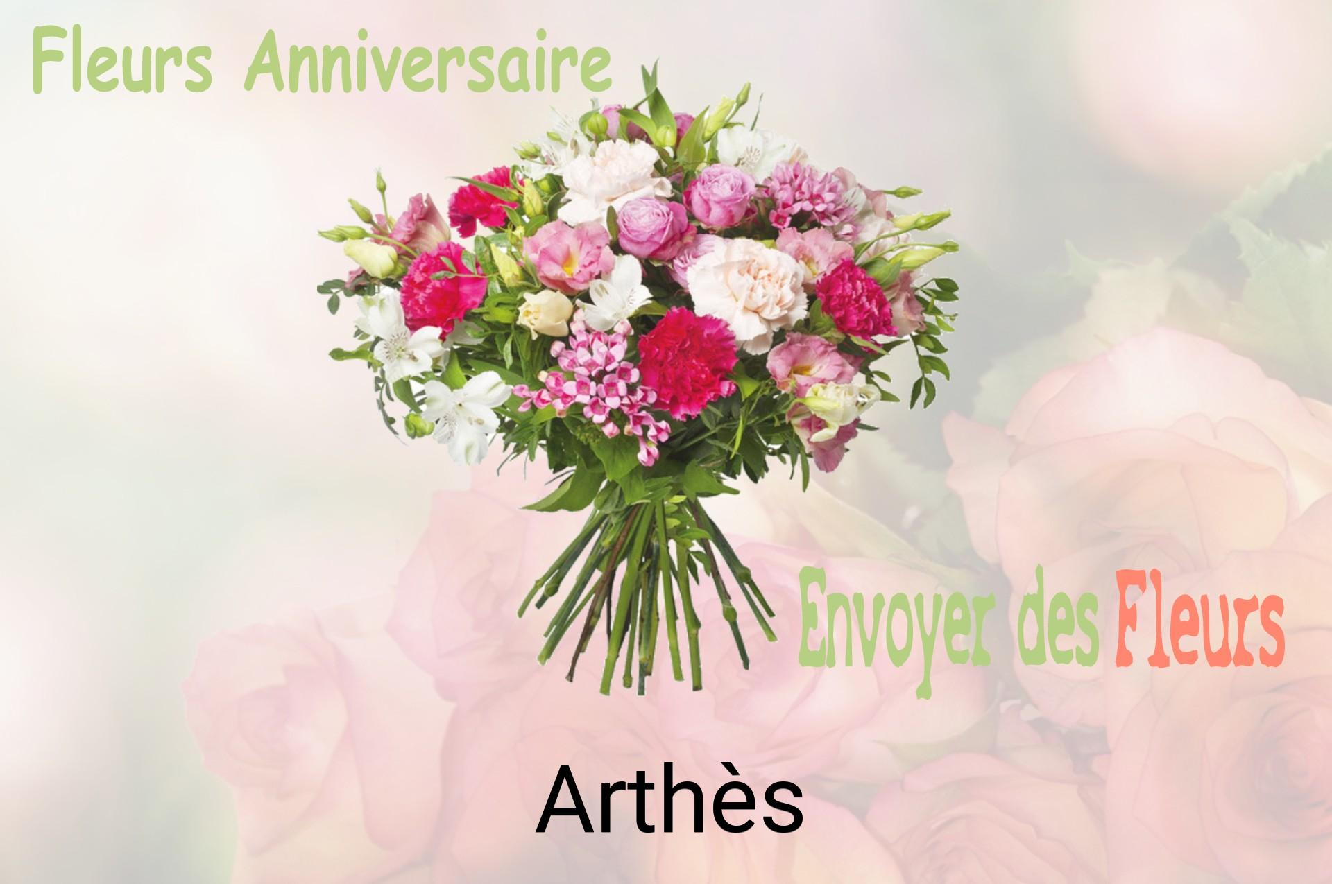 Bouquet de fleurs d’anniversaire livré à Arthès