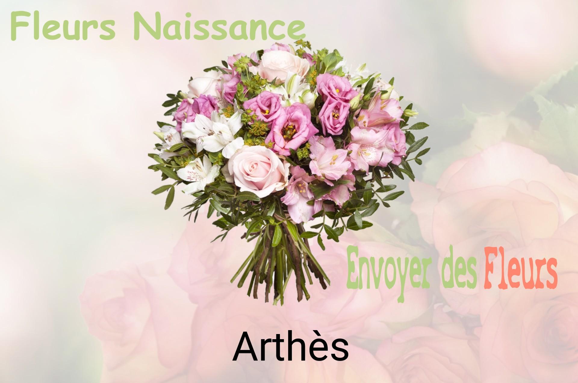 Bouquet de fleurs de naissance livré à Arthès